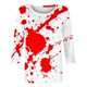 thumbnail image 5 of Fiudx Ofertas Flash Del Día Solo En Línea Camiseta Estampada de Halloween a La Moda para Mujer, Blusa de Mangas 3/4, Tops Informales con Cuello Redondo, 5 of 5