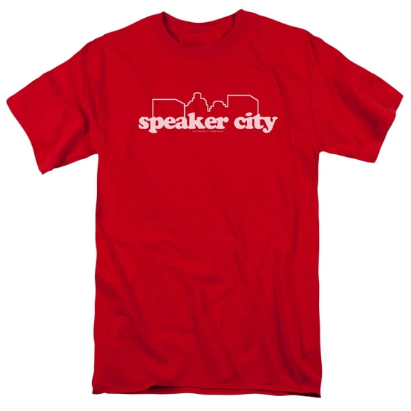Old School Speaker City Logo Mens Short Sleeve Shirt