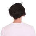 thumbnail image 5 of HPO Adult Men's Short Black Retro Cartoon Fred Caveman Fun Wig, Perfect for Your Halloween & Cosplay, 5 of 9