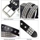 thumbnail image 5 of Zhuge Cinturón de cuero punk, para mujer y hombre, estilo gótico, con tachuelas y cuentas cuadradas, con remaches, para vaqueros (negro), talla única, 5 of 5
