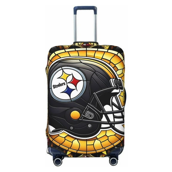 Pittsburgh Travel Luggage Cover, Football Team Themed Stretch Luggage Cover, Scratch-Resistant Travel Essential, Fits 19-31 Inch Luggage, Luggage Not Included
