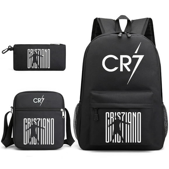 Trendy Cr7 3-Piece Backpack Mochila Student Capacity