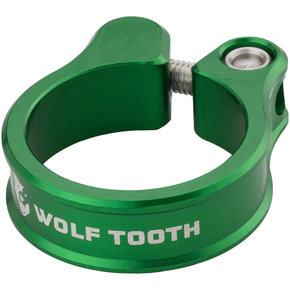 Wolf Tooth Ultra-Light Seatpost Clamp Green 34.9 