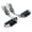 Silvery, variant on Kojem Pair Motorcycle Foot Pegs Pedals for Harley Touring 1-1/4" 1.25" Long Angled Highway Engine Guard Universal Motorcycle 32mm Crash Bar Adjustable