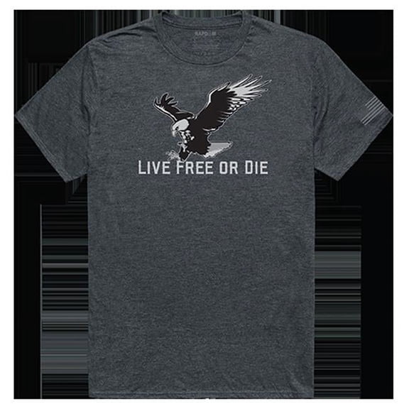 Live Free Tactical Graphic T-shirt, Heather Charcoal - Small