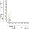 thumbnail image 3 of AFFY 3CT Moissanite Pendant Necklace for Women in 18K Yellow Gold over Streling Silver, 3 of 4