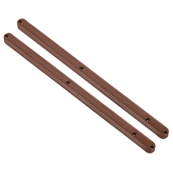 Drawer Slides, 2 Pack 300mm - Plastic Drawer Rails, Side Mounted Grooved Guide Rails for Cabinet Drawers (Brown)
