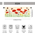 thumbnail image 3 of Rdsfhsp Poppy Flower Window Valance Curtain, Red Floral Garden Pattern Decorative Rod Pocket Short Curtain for Kitchen Bedroom Decor, 3 of 5