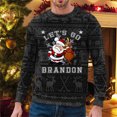 thumbnail image 1 of WILLBEST Mignons Chandails à Fermeture Éclair pour Hommes Automne et Hiver Tendance Décontractée Chandail Imprimé de Noël Col Rond, 1 of 3