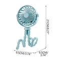 thumbnail image 5 of Portable Clip-On Fan for Baby Car Seats, USB Rechargeable Tripod Clip On Fan, Portable Stroller Fan, 3 Speeds Adjustable Personal Cooler for Strollers, Study Desks and Outdoor Travel, 5 of 7
