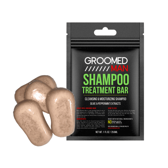 Groomed Man Shampoo Treatment Bar I Shampoo Designed to Clean, Soften and Moisturize Hair | 1oz Bar