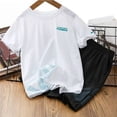 thumbnail image 2 of Splozh Summer Clothes for Toddler Boys Fashion Boys Sports Set Summer Sportwear Mesh Short Sleeved Shorts Toddler Basketball Set Two Piece Set,White,5-6 Years, 2 of 4