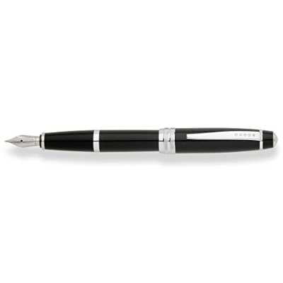 Cross Bailey, Black Lacquer, Fountain Pen with Medium Nib (AT0456-7MS)