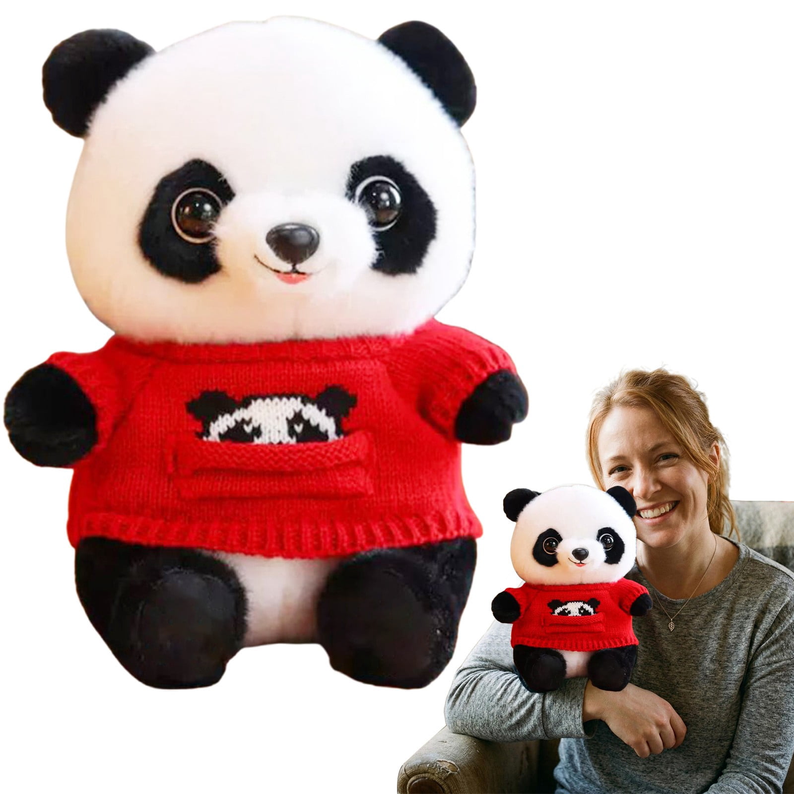 RUIG 9.8 Inch Panda Stuffed Animal Plush Toys for Kids, Cute Panda Plush Toys, Soft Bear Stuffed Animals for Easter Basket Stuffers, Valentines Day Gifts, Kawaii Bear Plushies