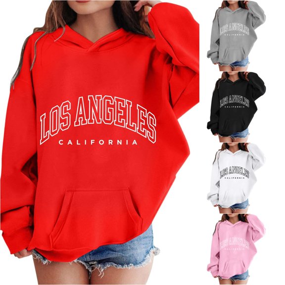 Kids Boys and Girls Hoodie Letter Printed Hooded Lightweight Long Sleeve Hoodies Warm Fall Winter Girls Size 7-8 Years Clothes