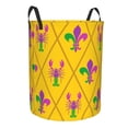 thumbnail image 2 of Haiem Mardi Gras Crayfish and Fleur de lis Laundry Basket, Laundry Hamper, Collapsible Laundry Baskets, Dirty Clothes Hamper, Waterproof with Handles for College Dorm, Family-Small, 2 of 8