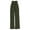 Green, variant on AWXNJUX Women Large Size Casual Pants Polyester Loose Cropped Pants Wide Leg Pants (Khaki,S)
