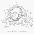 thumbnail image 2 of Women's Lost Gods Floral Sun Moon And Stars  Graphic T-Shirt, 2 of 4