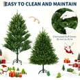 thumbnail image 3 of 9FT Pre-Lit Artificial Christmas Tree with Multi-Color Lights Green PE & PVC Xmas Tree, Easy Assembly Hinged Branches & Foldable Metal Stand for Home Office Holiday Decor, 3 of 10