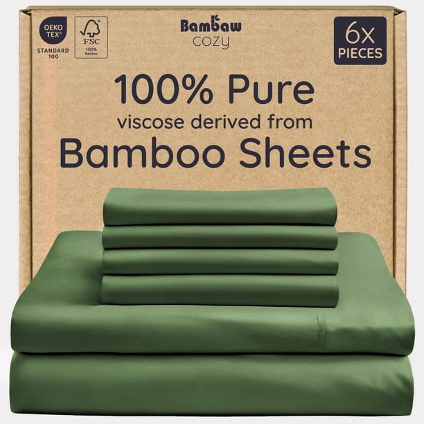 Sábana Ajustable Bambaw Queen Refrescante 100% Viscosa de Bambú 41 cm