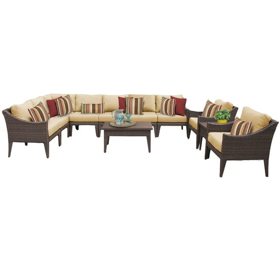 Soho 11 Piece Outdoor Wicker Patio Furniture Set 11a