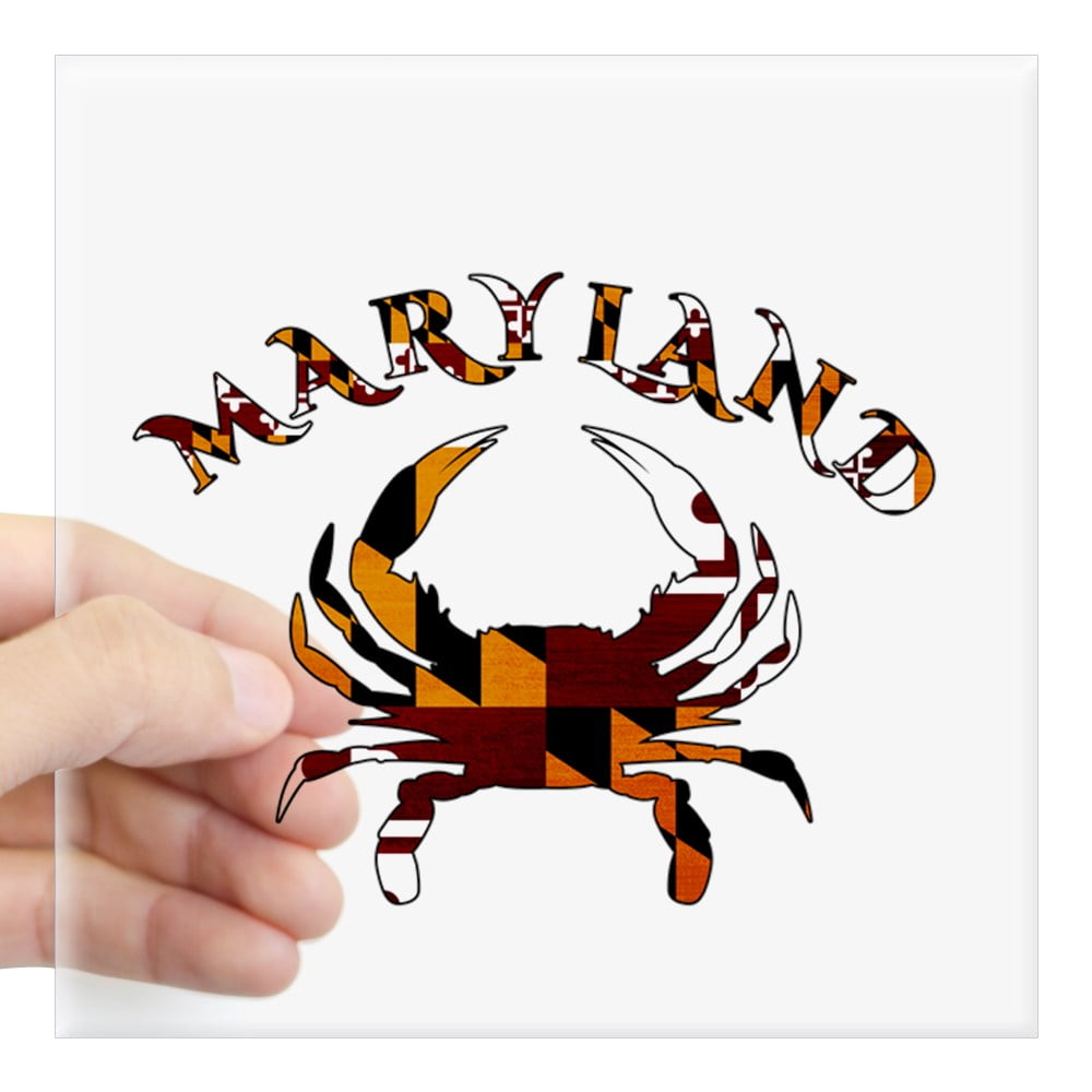 CafePress - Maryland Flag Crab Sticker - Square Sticker 3&rdquo; x 3