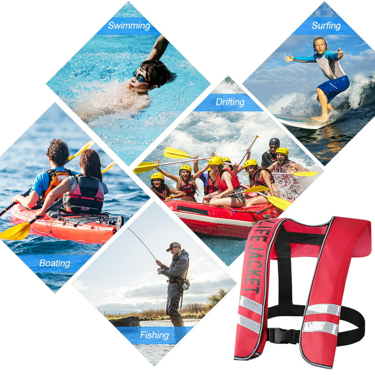 Automatic Inflatable Life Jacket, Adult Life Jacket for Water Sports  Kayaking Fishing Surfing Canoeing Survival Jacket 
