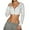 White, variant on Women's Super Cropped Zip Up Hoodie Full Zip Sweatshirt Long Sleeve Casual Loose Y2K Pullover Tops Black XS