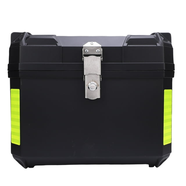 Motorcycle Rear Case, Motorcycle Rear Top Box 60 L Universal Removable PU Leather Inner Lining for Scooters with Tail Luggage Rack