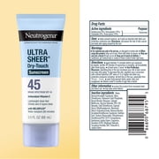 Neutrogena Ultra Sheer Dry-Touch Sunscreen Lotion Broad Spectrum SPF 45, 2-Pack of 3 fl oz