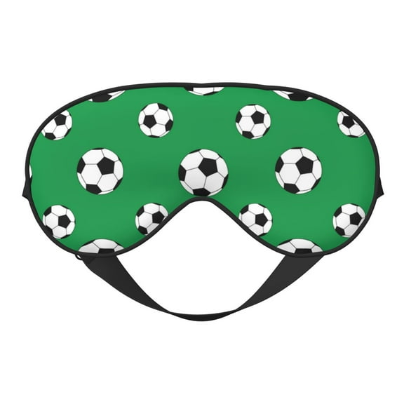Eye Sleep Mask for Women Men - Soccer balls green cute Adjustable Soft Buckle Travel Eye Masks for Sleep Mask Blackout, Sleeping Mask for Women Men, Funny Blindfolds for Party Games