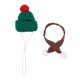thumbnail image 1 of Conjunto de gorro y bufanda navideños para hámster, accesorios festivos, gorro pequeño para mascotas, suave y cómodo, suministros para mascotas., 1 of 1