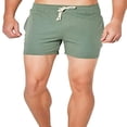 thumbnail image 1 of AMERTEER Men Jogger Sweat Shorts Gym Running Shorts Solid Color Pants, 1 of 5