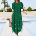 thumbnail image 3 of 2024 Striped Polka Dot Chiffon Dress Green And White Elegant Dresses Woman Long Sleeve Streetwear V Neck Print Big Size Casual Dress, 3 of 7