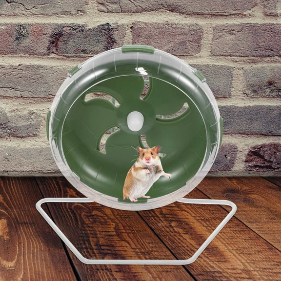 Niceauty Dark Green Silent Hamster Wheel for Small Pets Provides Healthy Exercise