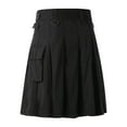 thumbnail image 3 of HOWPAY Kilt for Men Scottish Traditional Highland Casual Utility Kilts with Adjustable Waist and Large Cargo Pockets Loose Fit Pleated Skirt Grey XL, 3 of 9