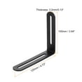 thumbnail image 2 of 2 Pcs Support d'Angle en L Réglable avec Fente, 6.5 x 4.72 Pouces Support d'Angle Droit en Acier Inoxydable avec Vis pour Meuble en Bois, Noir, 2 of 6