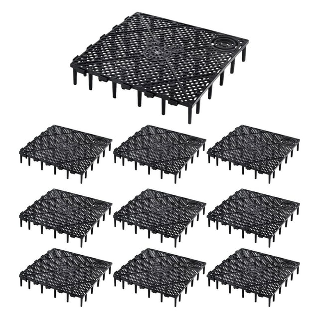 mmirethe 10Pcs Fish Tank Bottom Filter Plate Filter Suction Plate White Black 14.5x14.5x2.5cm