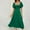 Army Green, variant on TMOYZQ Dresses for Women 2025 Summer Square Neck Short Puff Sleeve Casual Smocked Flowy A Line Tiered Split Midi Dress