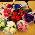 thumbnail image 6 of Mosey Artificial Flower Bouquet,3 Heads Artificial Rose Bouquet Hand Holding Soap Flower Valentine Day Gift, 6 of 6