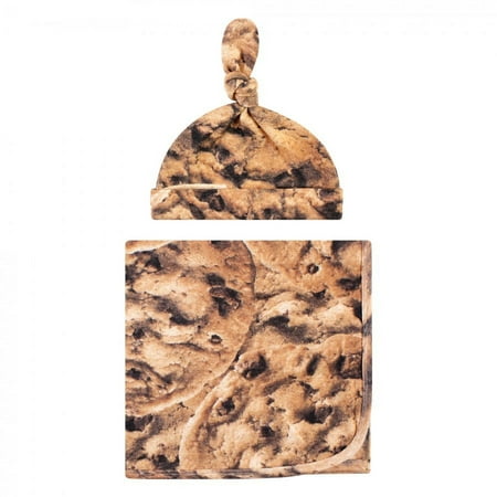 UPC: 0660168651119 | Touched by Nature Unisex Baby Organic Cotton Swaddle Blanket and Cap Cookie 0-6 Months