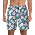 thumbnail image 3 of Uemuo Cute Rabbit Easter Pattern Mens Swim Trunks Quick Dry Board Shorts with Mesh Lining, Stretch Beach Shorts Quick Dry No-Chafing Board Shorts-, 3 of 9