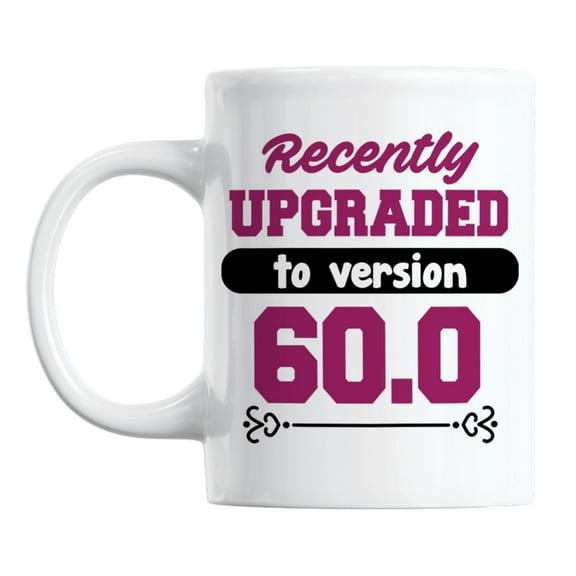 Recently Upgraded to Version 60.0 White Ceramic Coffee & Tea Mug (11oz)