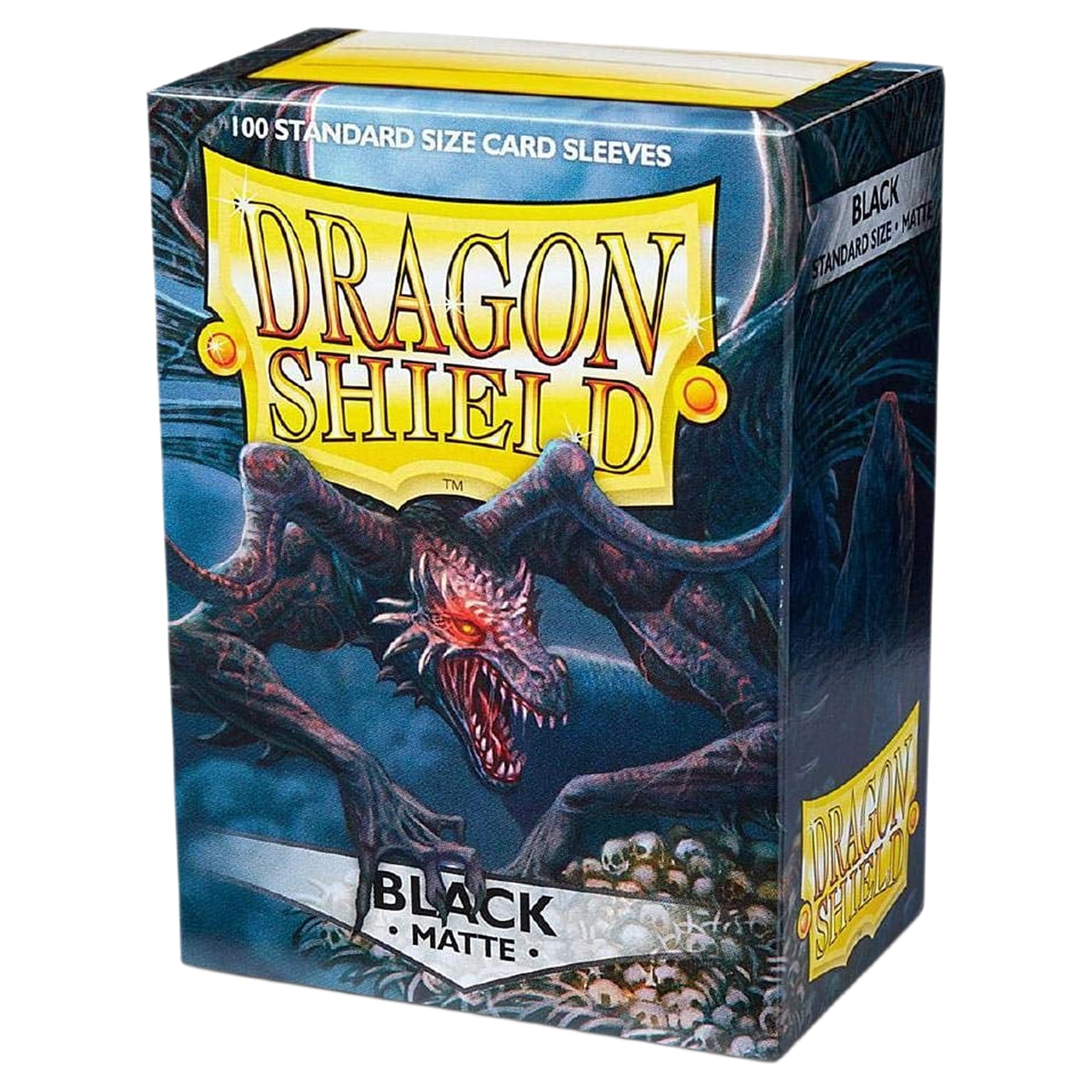 Dragon Shield, Standard size TCG card sleeves, 100ct. Matte Sleeves - Black
