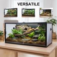 puresly 120 Gallon Reptile Terrarium 48x24x24In Front Opening with ...