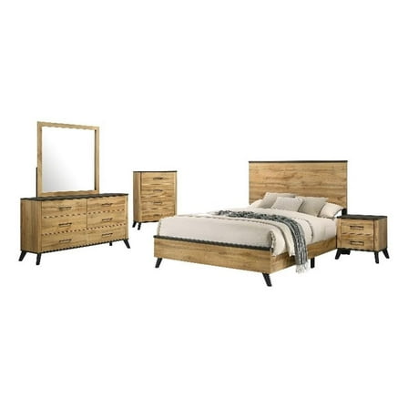 Kaywood 5-piece Queen Bedroom Set Natural Pine