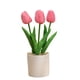 thumbnail image 1 of Planta de simulación de material PU, tulipán artificial en maceta, decoración creativa, maceta, paisaje, planta, flor de seda, 1 of 5