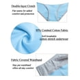thumbnail image 4 of 5 Pack Underwear for Women Full Coverage Soft Comfortable Briefs, Soft Breathable Briefs Ladies Panties, Solid Color Blue, 4 of 8