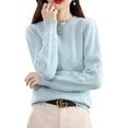 thumbnail image 1 of Maydear Womens Crewneck Cable Wool Sweater, Casual Long Sleeve Pullover Tops, 1 of 5