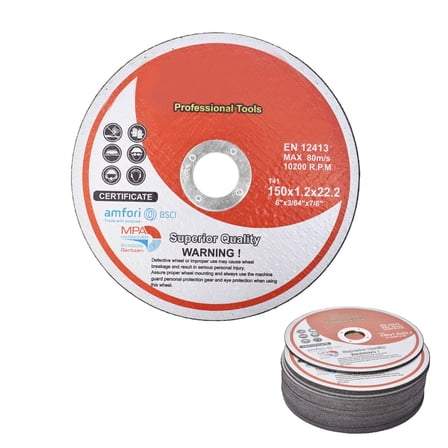 Cut off Wheels Fit for Angle Grinders, 6" x 0.045" x 7/8", 50 Pack